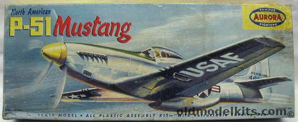 Aurora 1/48 North American P-51 Mustang, 118-79 plastic model kit
